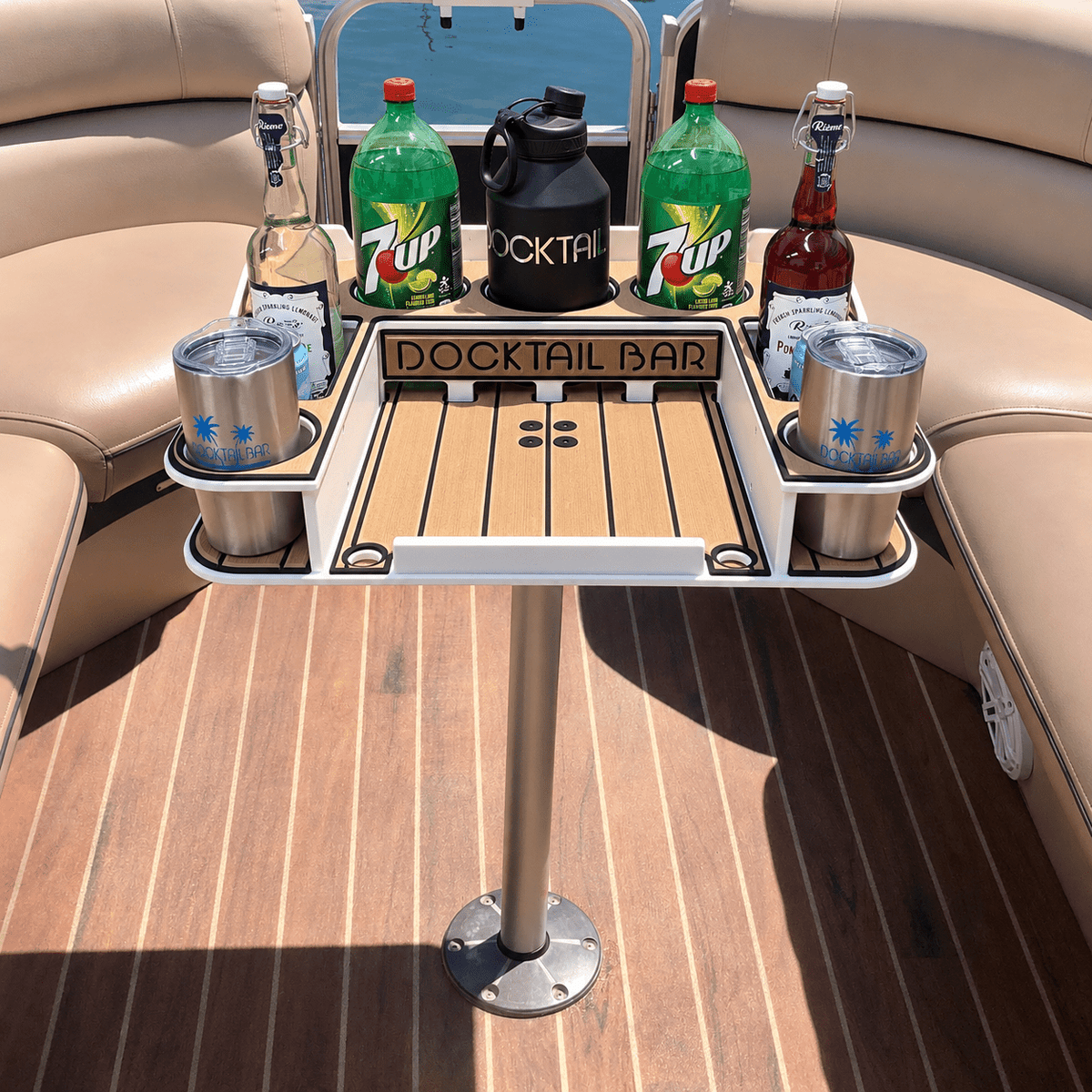 Docktail Butler Pedestal Boat Table - Docktail Bar
