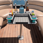 Docktail Butler Pedestal Boat Table - Midnight Series - Docktail Bar