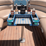 Docktail Butler Pedestal Boat Table - Midnight Series - Docktail Bar