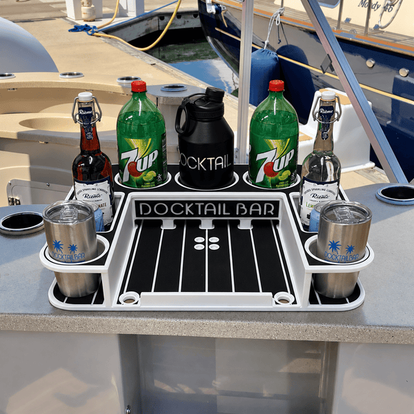 Docktail Butler Table with SeaSucker Vacuum Mounts - Docktail Bar