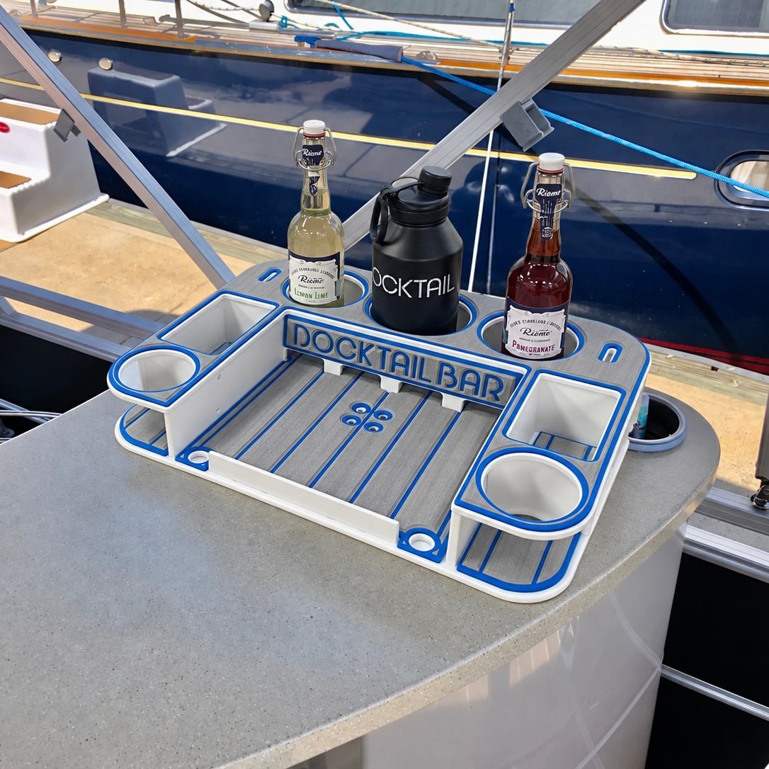 Docktail Butler Table with SeaSucker Vacuum Mounts - Docktail Bar