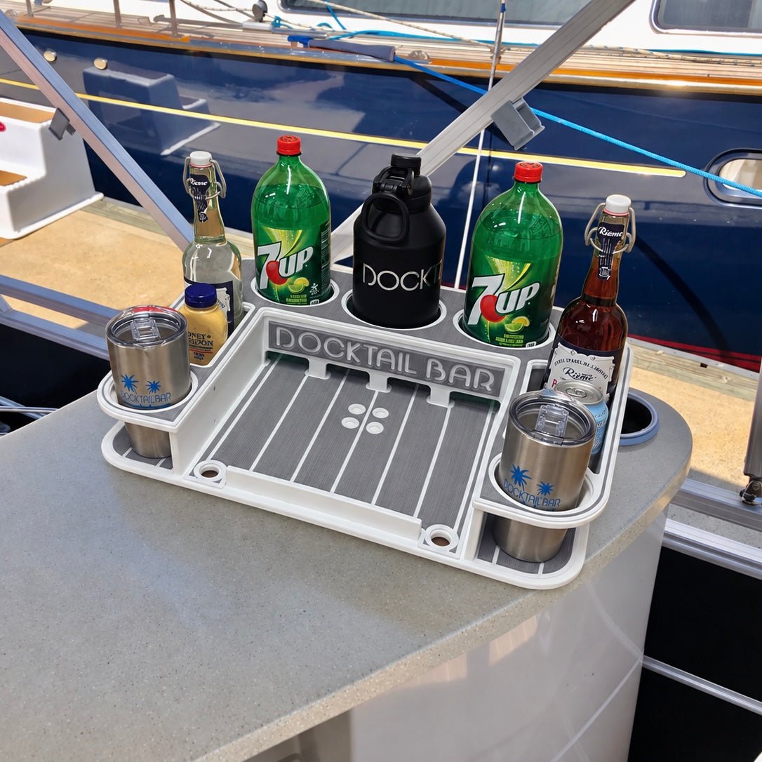 Docktail Butler Table with SeaSucker Vacuum Mounts - Docktail Bar