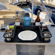Docktail Butler Table with SeaSucker Vacuum Mounts - Midnight Series - Docktail Bar