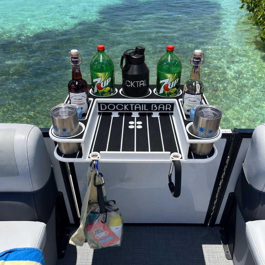 Docktail Butler with Pontoon Rail Mount - Docktail Bar