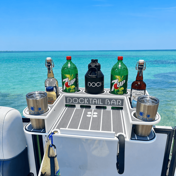 Docktail Butler with Pontoon Rail Mount - Docktail Bar