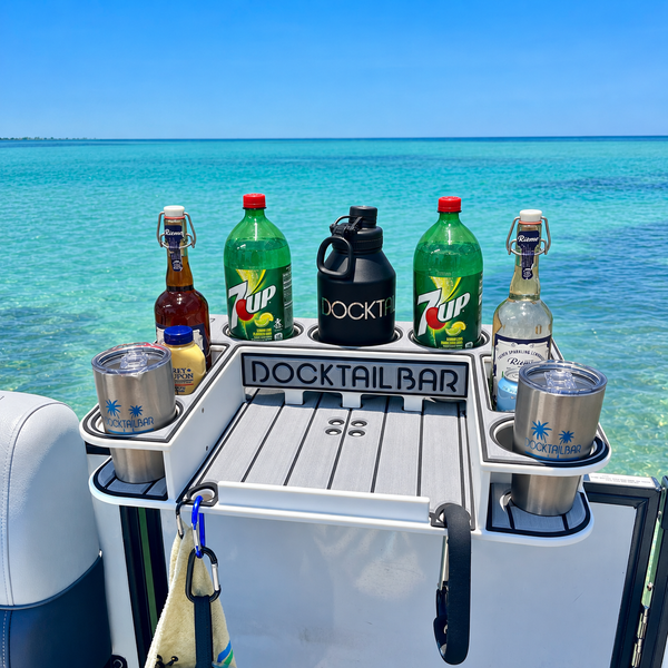 Docktail Butler with Pontoon Rail Mount - Docktail Bar
