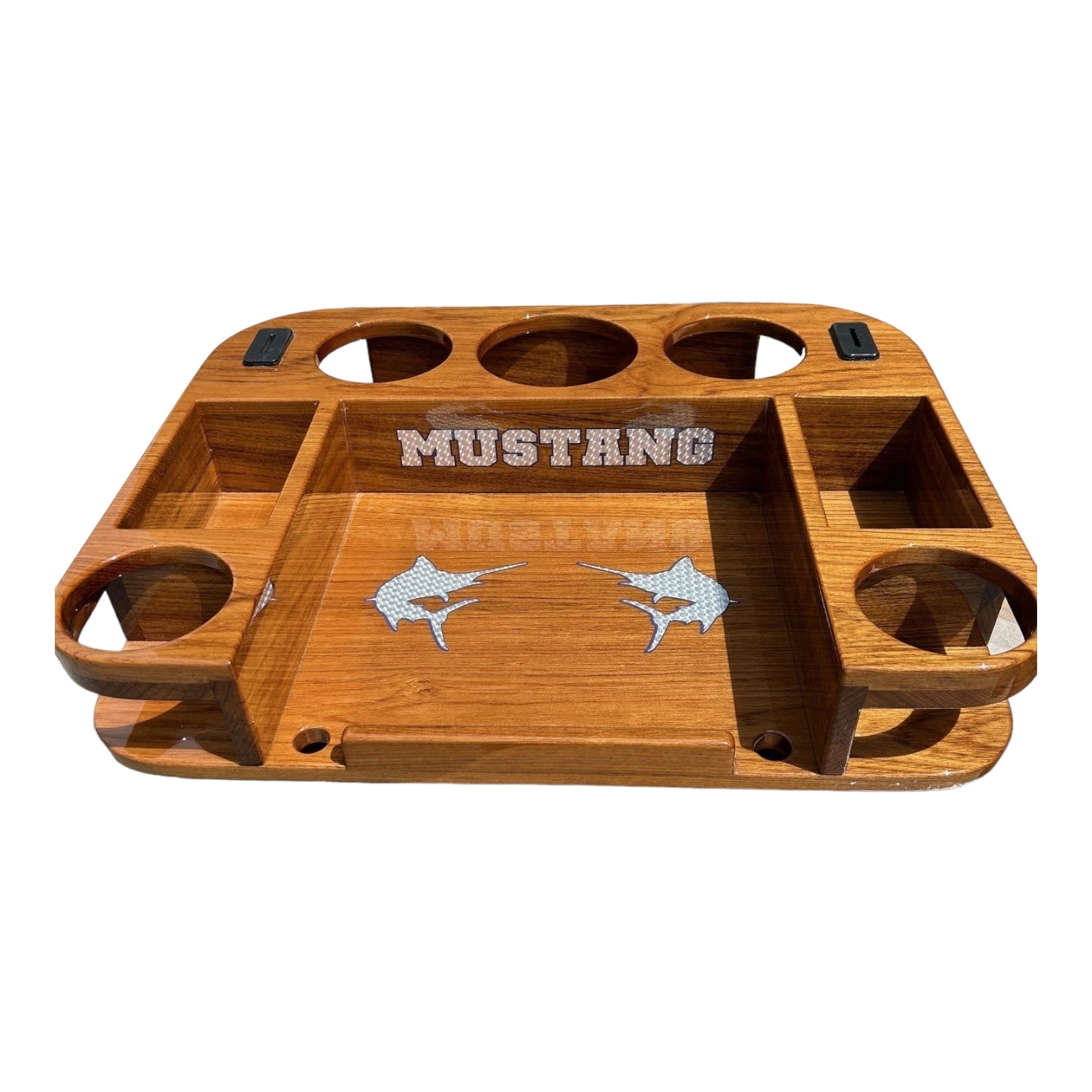 Docktail Elite Series Custom Teak Tables for Rocket Launchers, Leaning Posts and Rod Holders - Docktail Bar