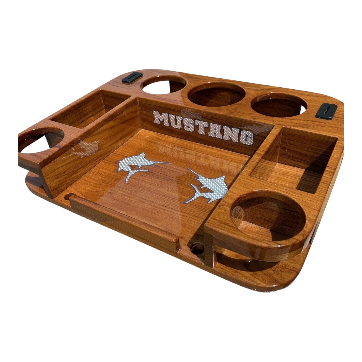 Docktail Elite Series Custom Teak Tables for Rocket Launchers, Leaning Posts and Rod Holders - Docktail Bar