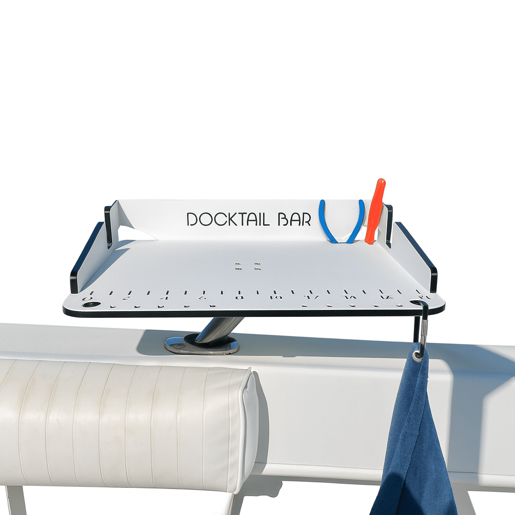 Docktail Premium Boat Cutting Board - Choose Your Mount - Docktail Bar