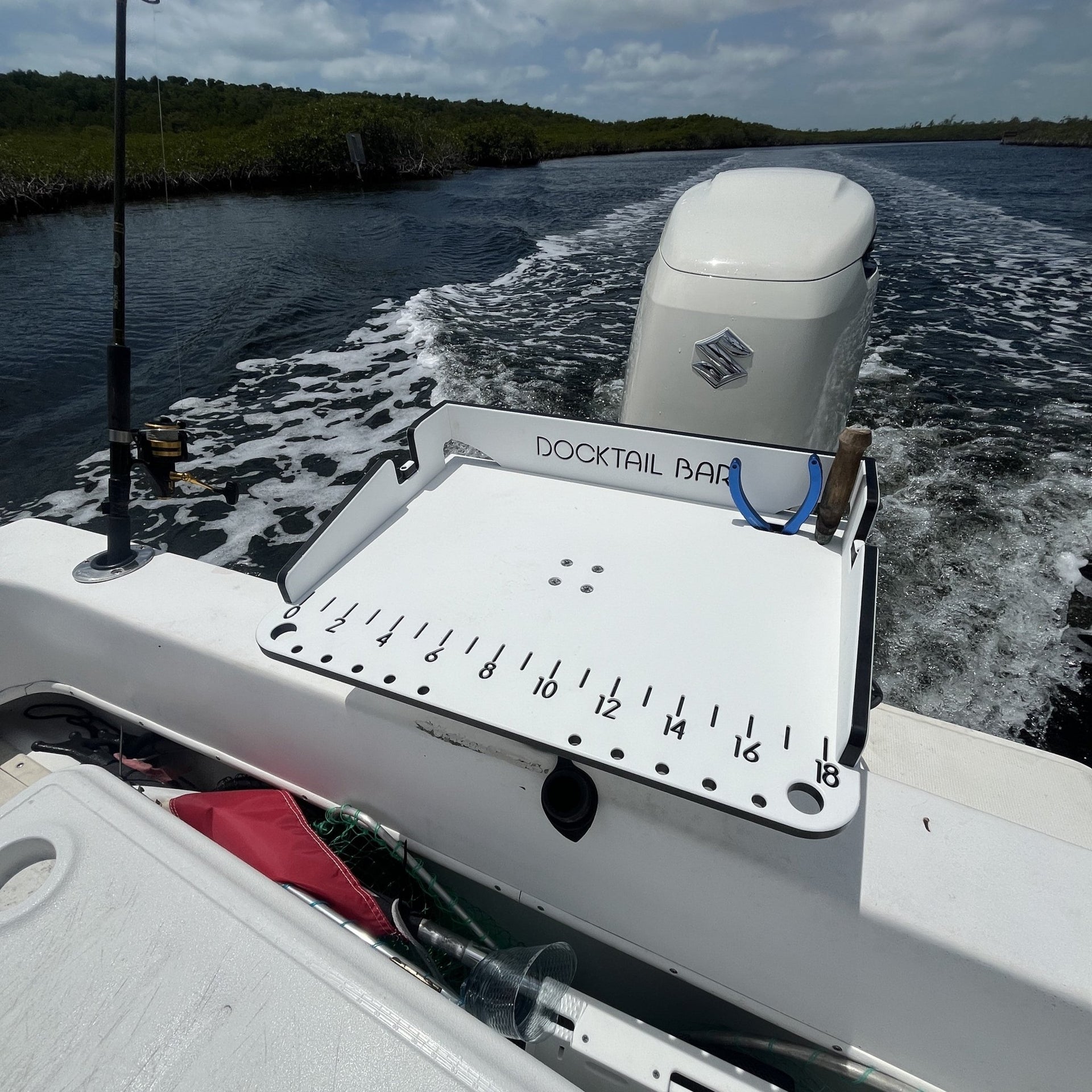 Docktail Premium Boat Cutting Board - Choose Your Mount - Docktail Bar