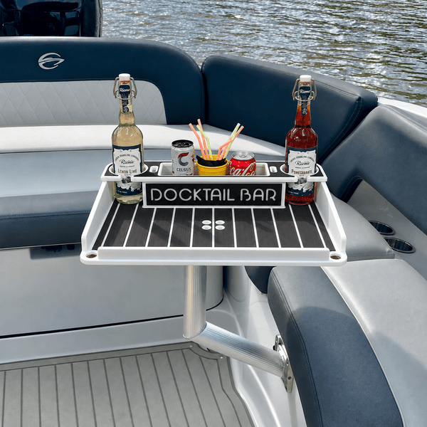 Docktail Utility Angled-Side Mount Boat Table - Docktail Bar