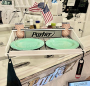 Docktail Utility Boat Table Accessory with Adjustable Rod Holder Mount - Docktail Bar