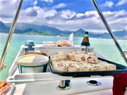 Docktail Utility Boat Table and Storage Accessory - Choose Your Mount, Color & Custom Name - Docktail Bar
