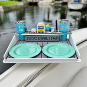 Docktail Utility Boat Table and Storage Accessory - Choose Your Mount, Color & Custom Name - Docktail Bar