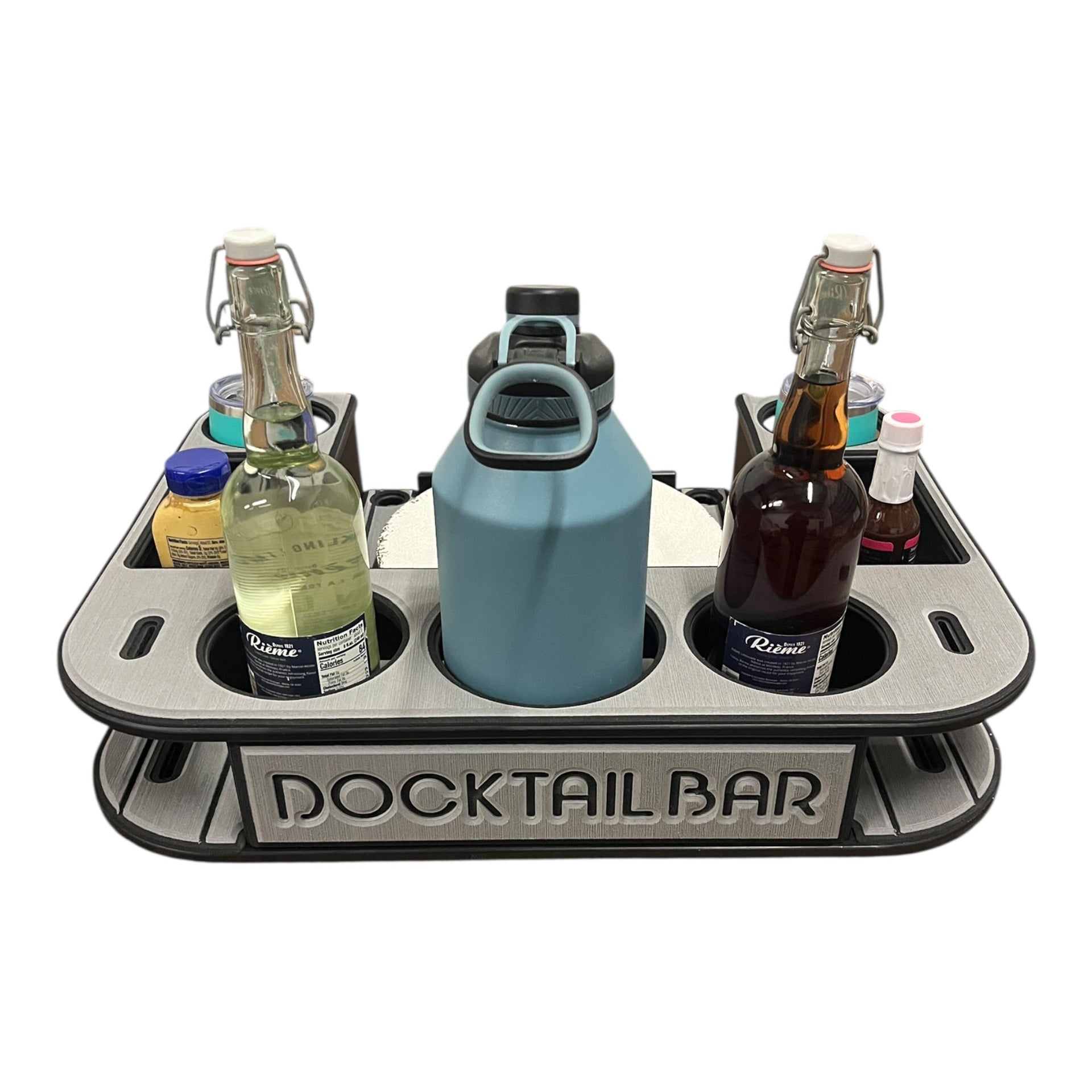 Midnight Series - Docktail Butler Boat Table - Choose Your Mount, Color & Custom Name - Docktail Bar