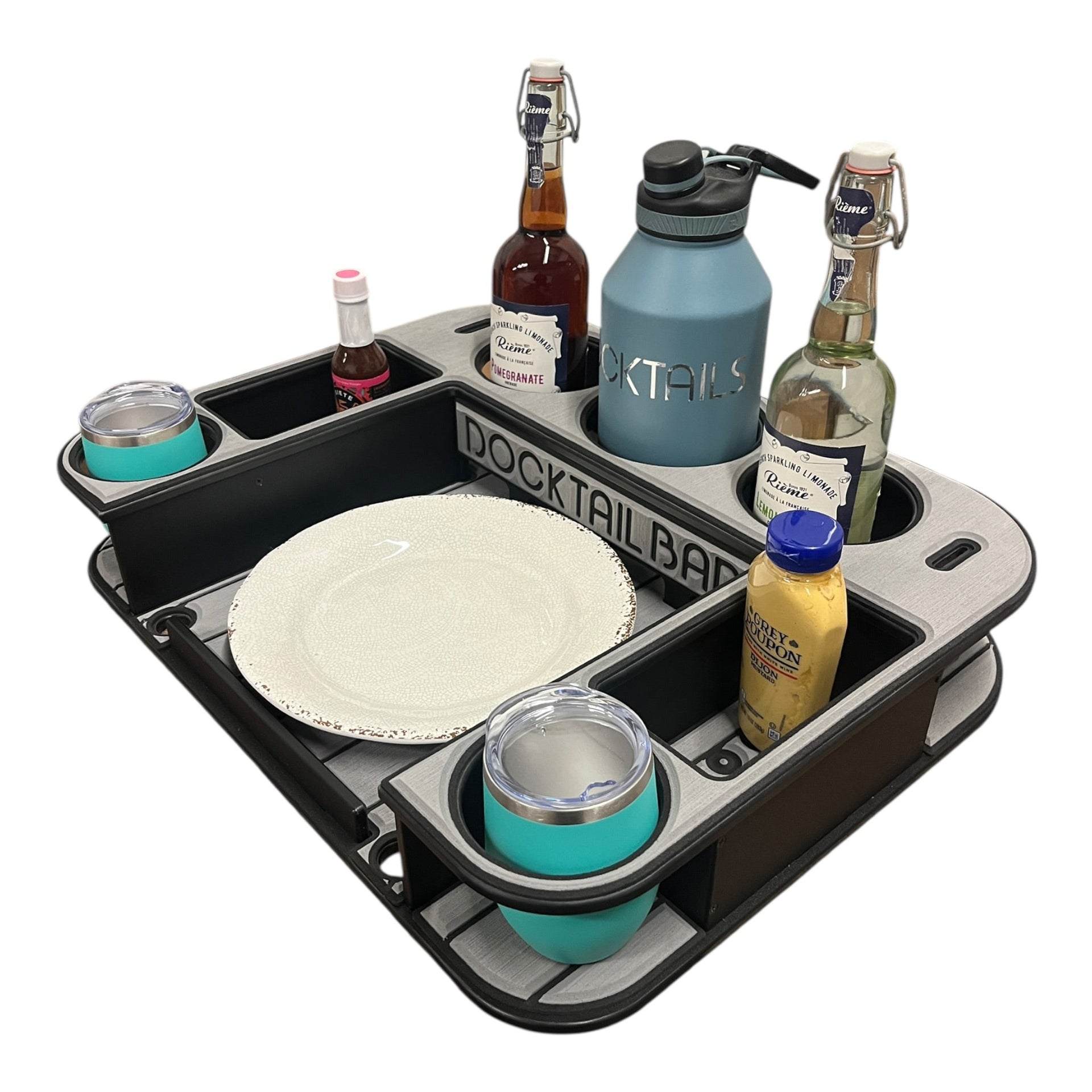 Midnight Series - Docktail Butler Boat Table - Choose Your Mount, Color & Custom Name - Docktail Bar