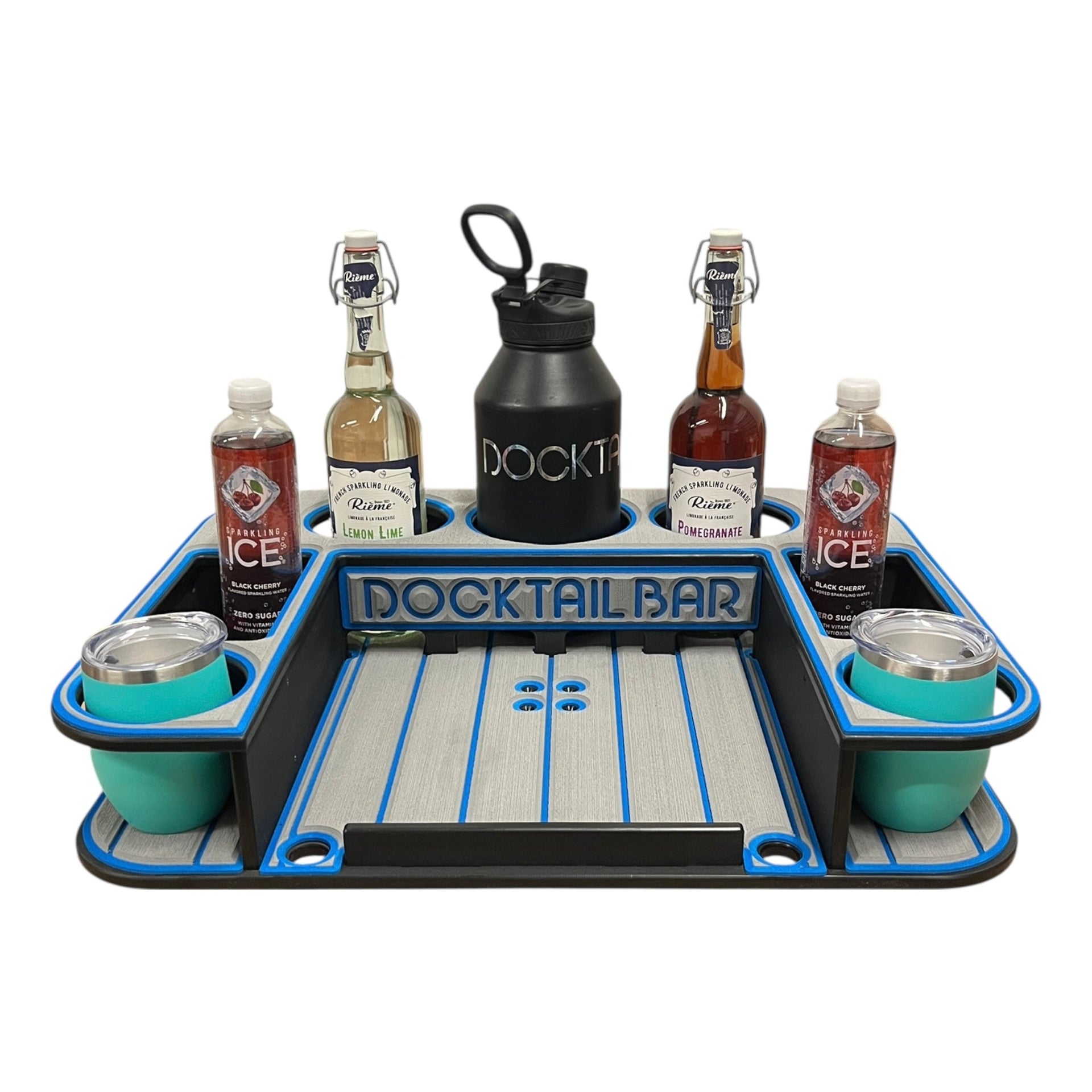 Midnight Series - Docktail Butler Boat Table - Choose Your Mount, Color & Custom Name - Docktail Bar