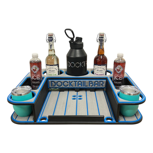 Midnight Series - Docktail Butler Boat Table - Choose Your Mount, Color & Custom Name - Docktail Bar