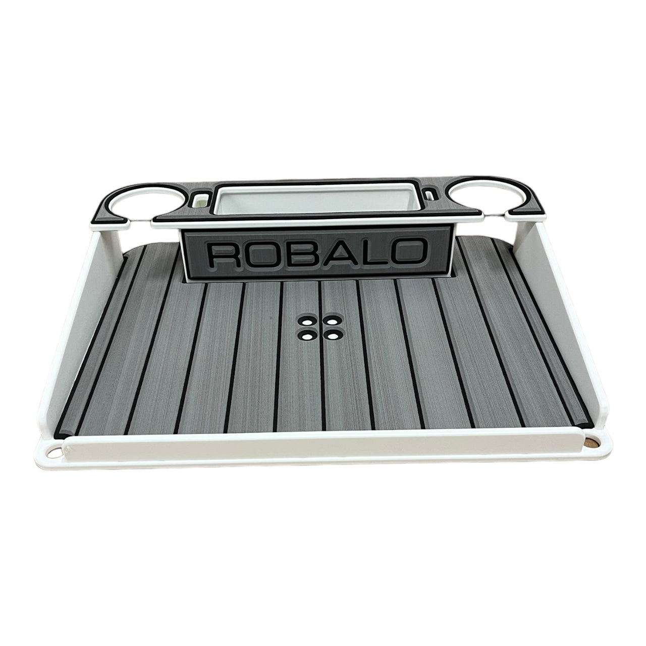 Robalo Logo - Docktail Boat Tables with Adjustable Rod Holder Mount - Choose Your Table Model - Then Color - Docktail Bar