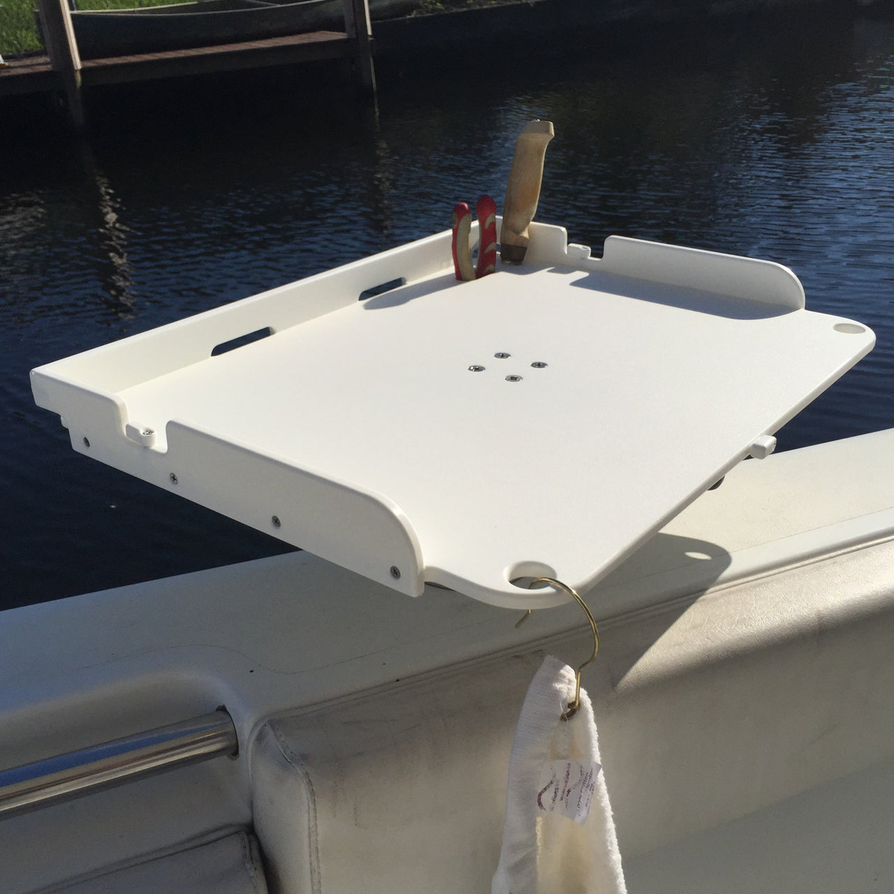 Docktail Bait Cutting Board and Serving Table with Magma Adjustable Ro