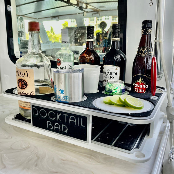 Docktail Boat Table Caddy with 2 SeaSucker Vacuum Mounts - Choose Your Color - Docktail Bar