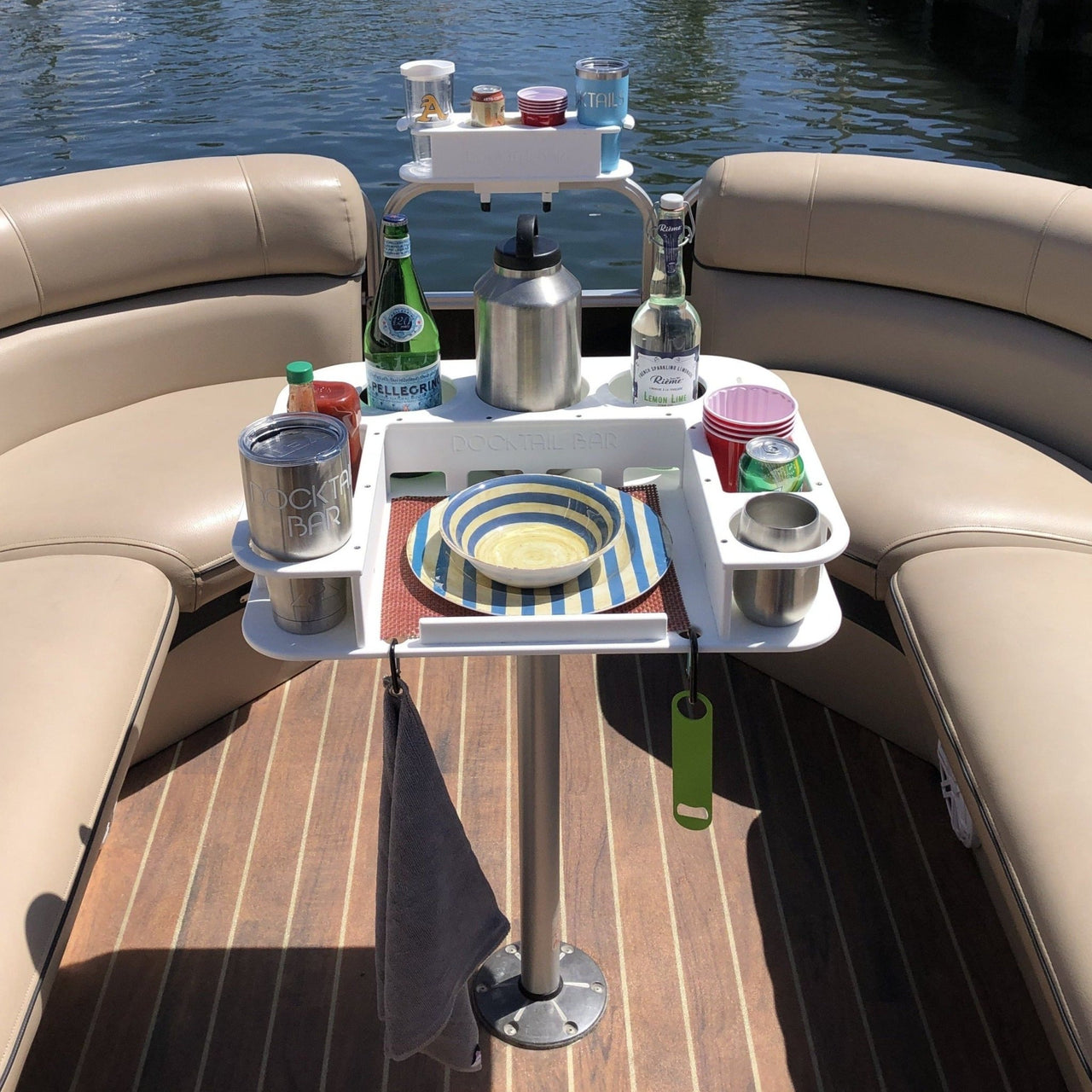 Docktail Butler Boat Table with Pedestal Table Attachment Options - Docktail Bar