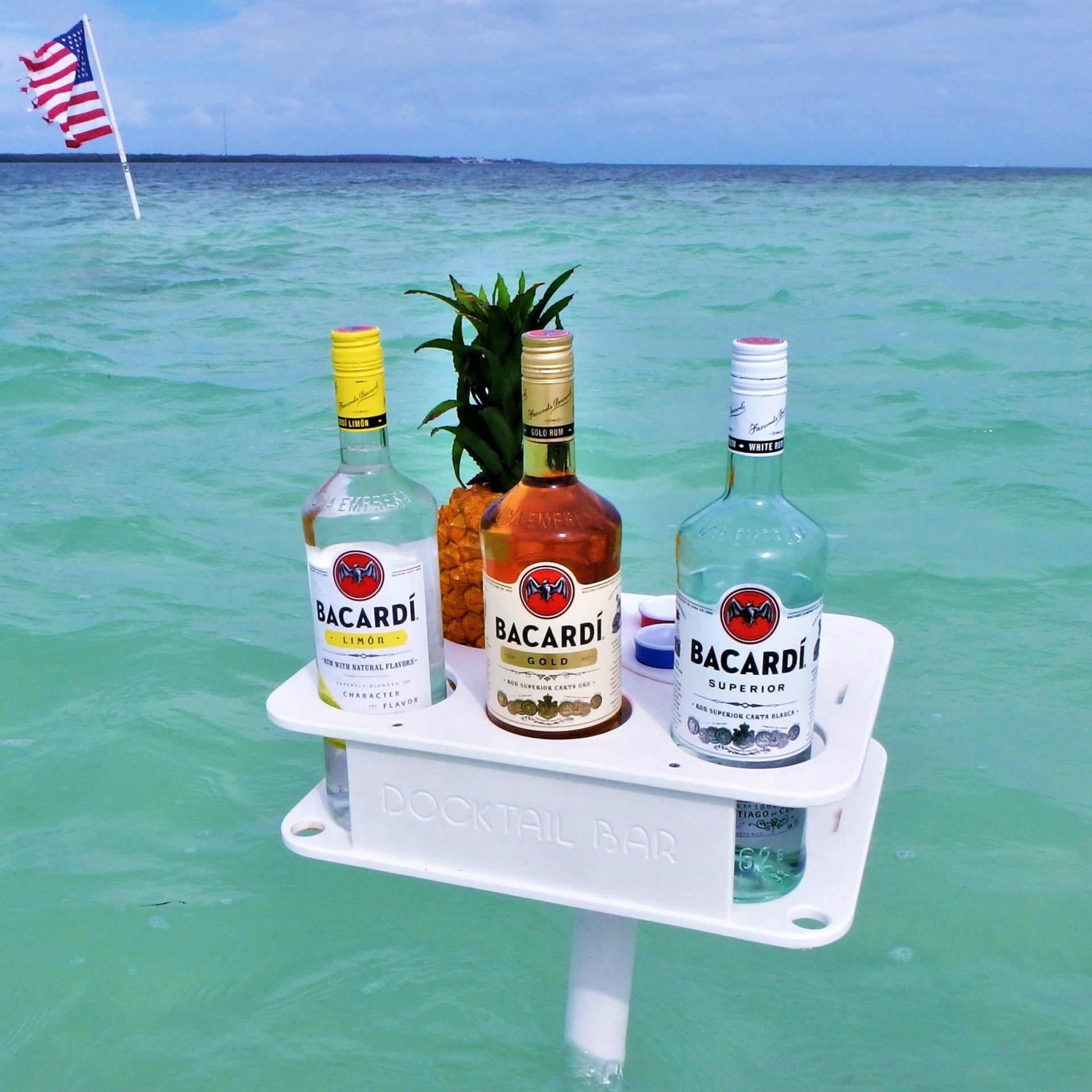 Docktail Jr Boat Cup Holder Caddy - Choose Your Mount Option - Then Color - Docktail Bar