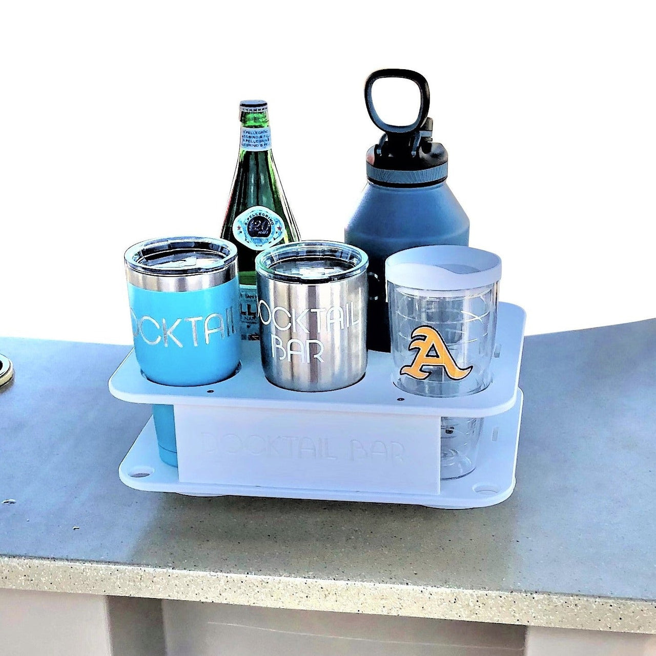 Docktail Jr Boat Cup Holder Caddy with 2 SeaSucker Vacuum Mounts - Choose Your Color - Docktail Bar