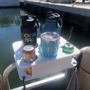 Docktail Jr Boat Cup Holder Caddy with Pontoon Boat Rail Mount - Choose Your Color - Docktail Bar