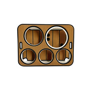 Docktail Jr Boat Cup Holder Caddy with Pontoon Boat Rail Mount - Choose Your Color - Docktail Bar