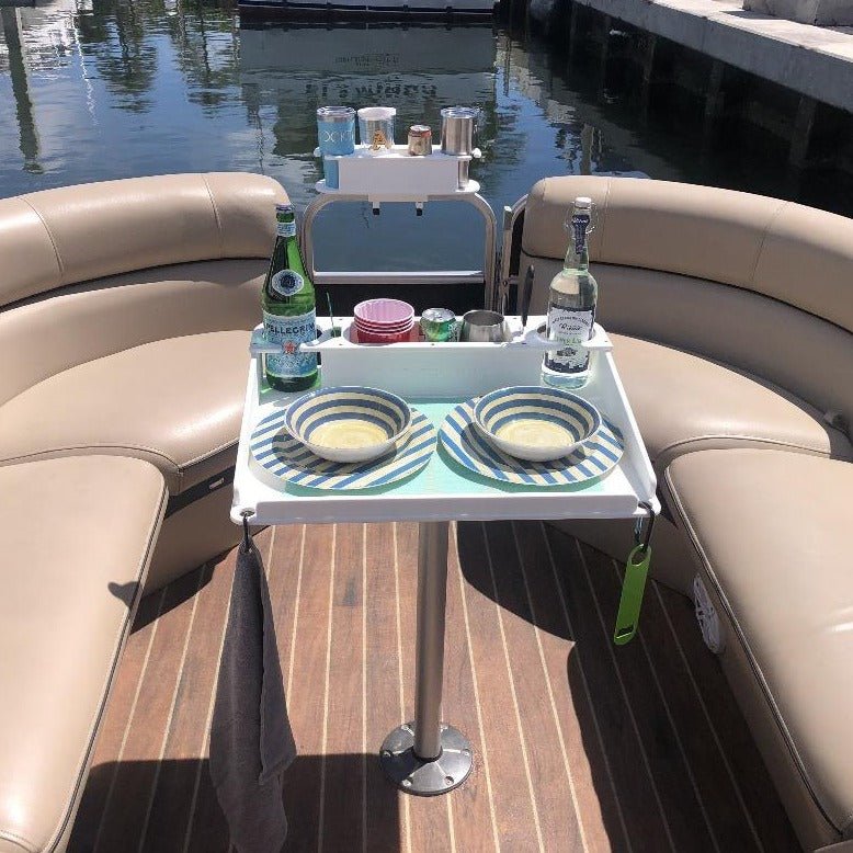 Docktail Utility Boat Table with Pedestal Table Attachment Options - Docktail Bar